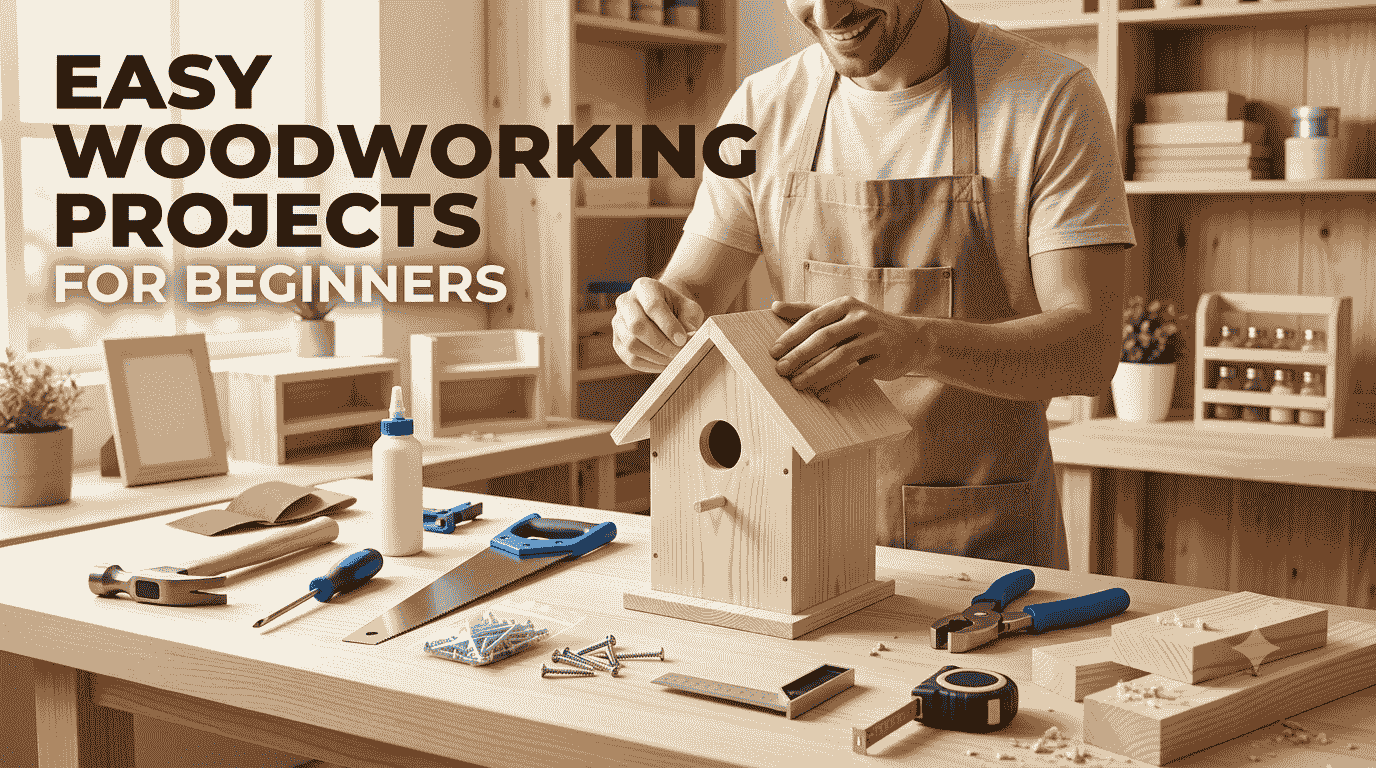 Easy Woodworking Projects for Beginners in 2026 (Start Here, Not With a Table Saw)